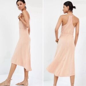 Anthropologie Daily Practice Dress Cotton Pink High‎ Low Sleeveless Gauzy Gauze